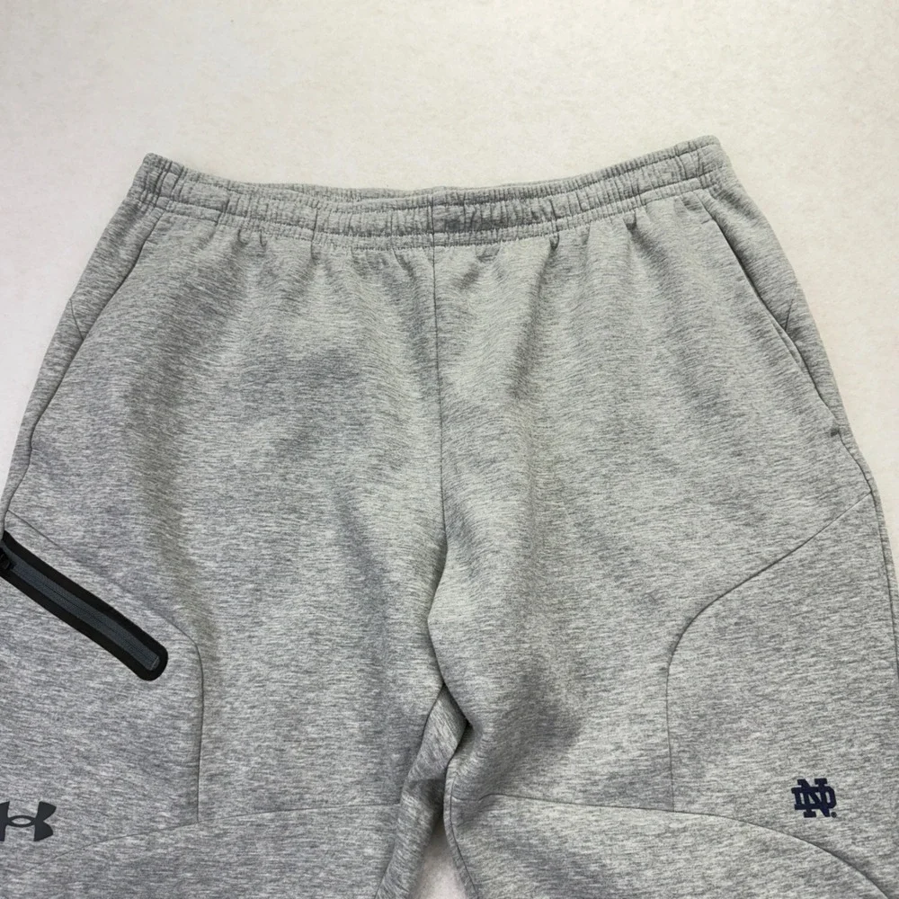 Under Armour Notre Dame Joggers XL Gray Performance Fleece Fighting Irish Active